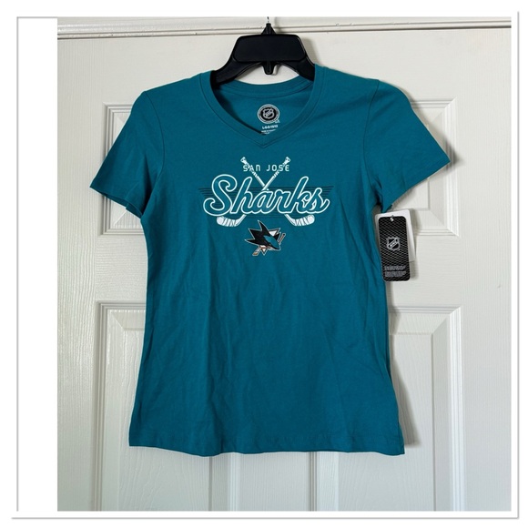 NHL San Jose Sharks Girls V-Neck T-Shirt - Picture 1 of 3